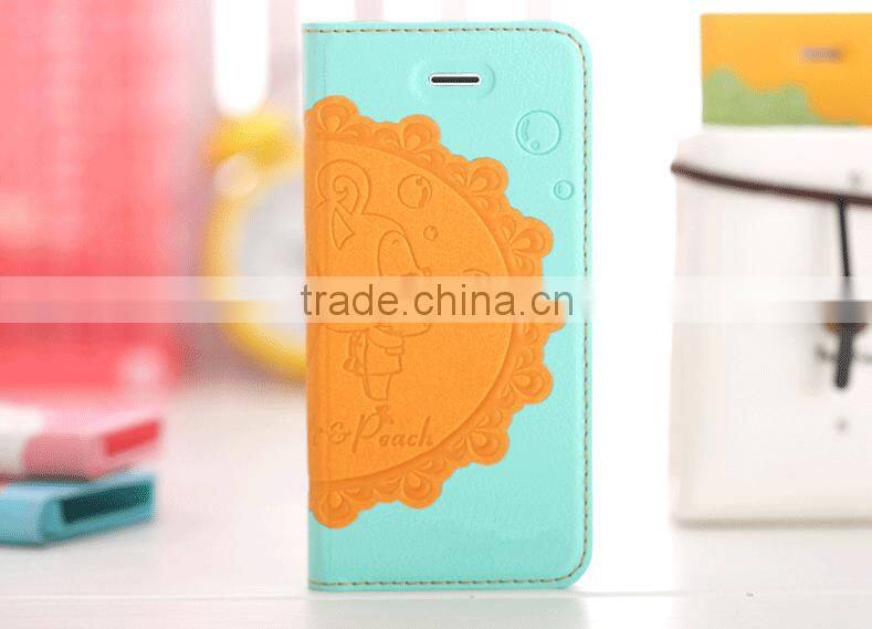 2015 Hot Selling Cartoon Flip Mobile Phone Case Cute Phone Cover For iPhone