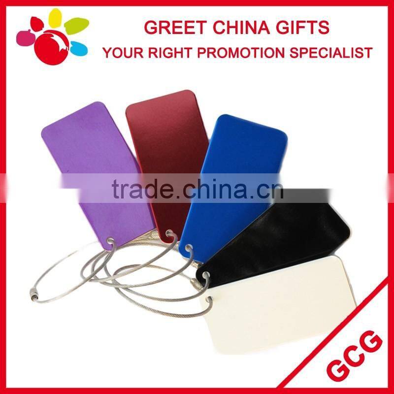 Promotional Aluminum Alloy Cheap Travel Luggage Tag Custom Logo with Replaceable Paper Name Card