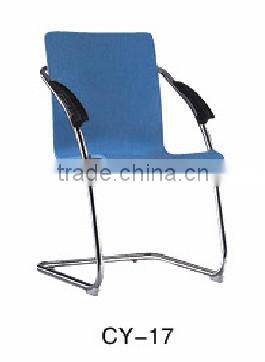 Blue no wheels plastic dining chair CY-17
