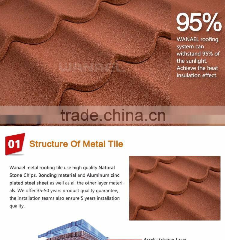 China Popular Natural Black Stone Coated Cheap Roof Tile Price
