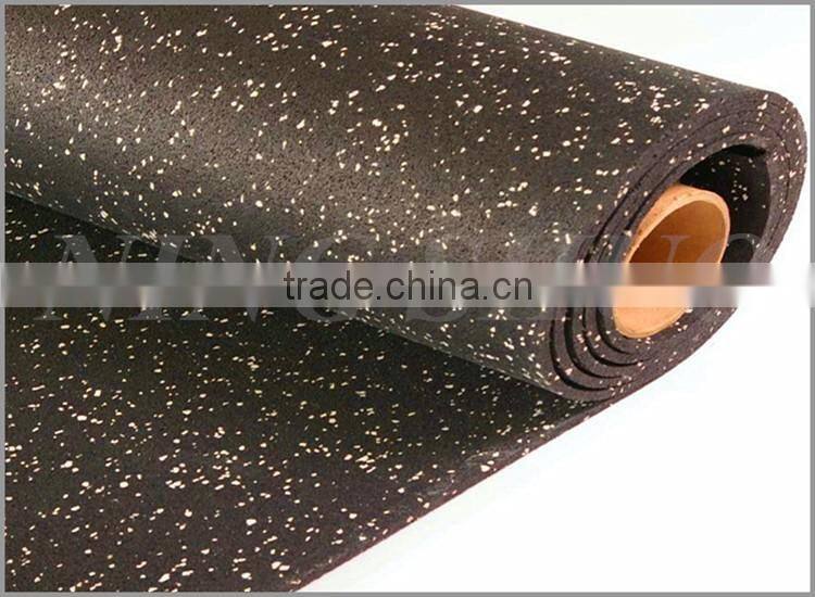 Trade assurance shock resistant rubber roll floor, gym flooring roll