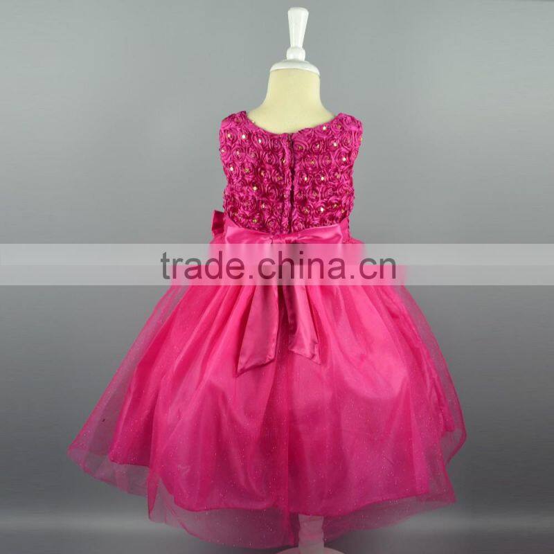 New Fashion Designer One Piece Party Lace Sleeveless Baby Dress Pictures Girl Dresses With Flower Wedding