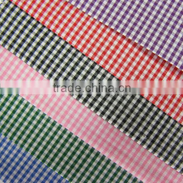 wholesale 100%cotton plaid shirt fabric of yarn dyed