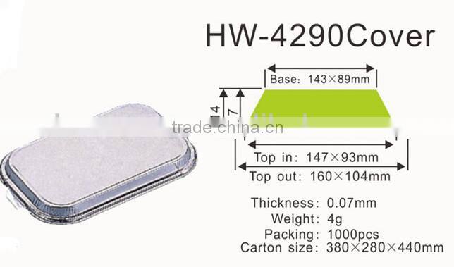 No2 Foil Laminated Board Lid for foil container,die cut foil lid