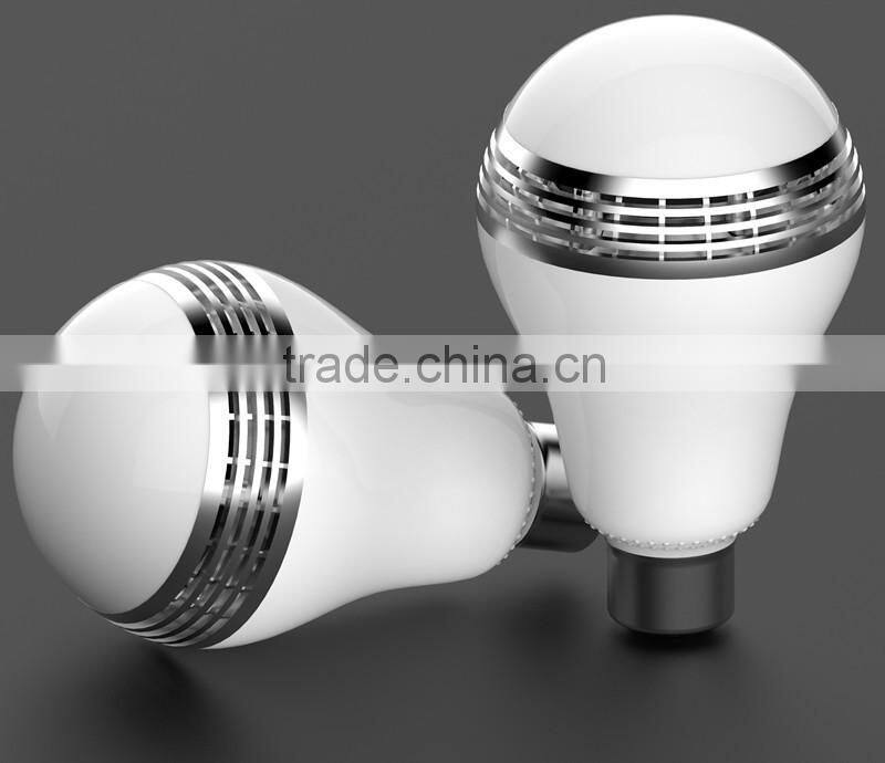 Creative smart bluetooth speaker with led light bulb