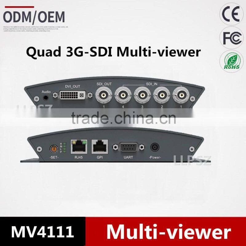 3G-SDI Multi-viewer Controller support PiP 4x3G-SDI inputs, 1x3G-SDI output