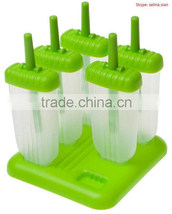Groovy Ice Pop Molds, Spring Green - Set of 6