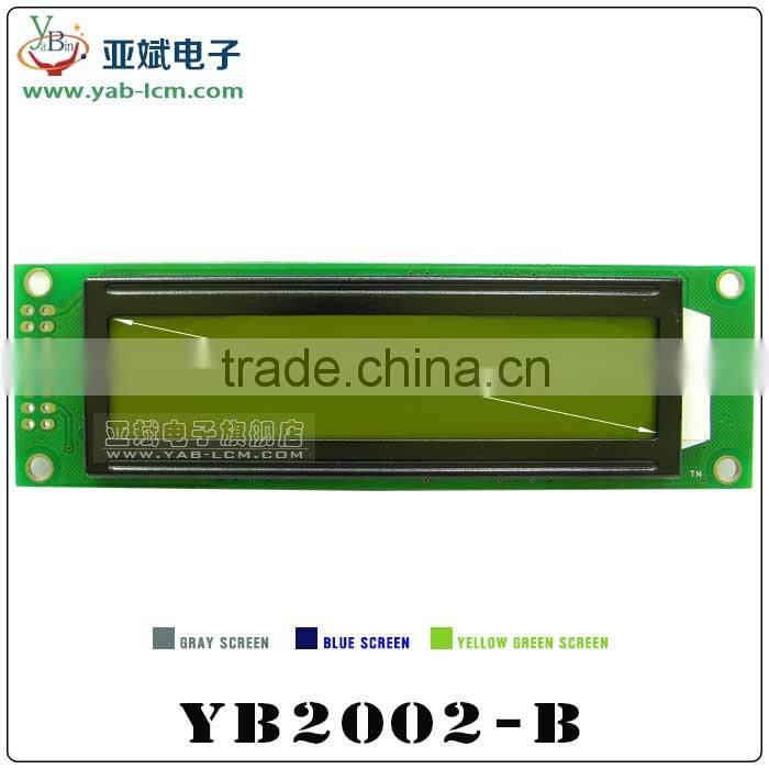 customization yellow blue gray lcd display 20x2 character lcd module