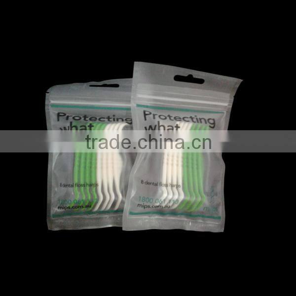 Y-shape dental floss pick with ABS handle