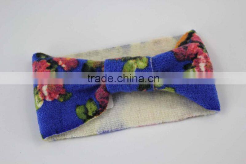 2016 New designs girls printed hairband Fashion floral headbands for girls