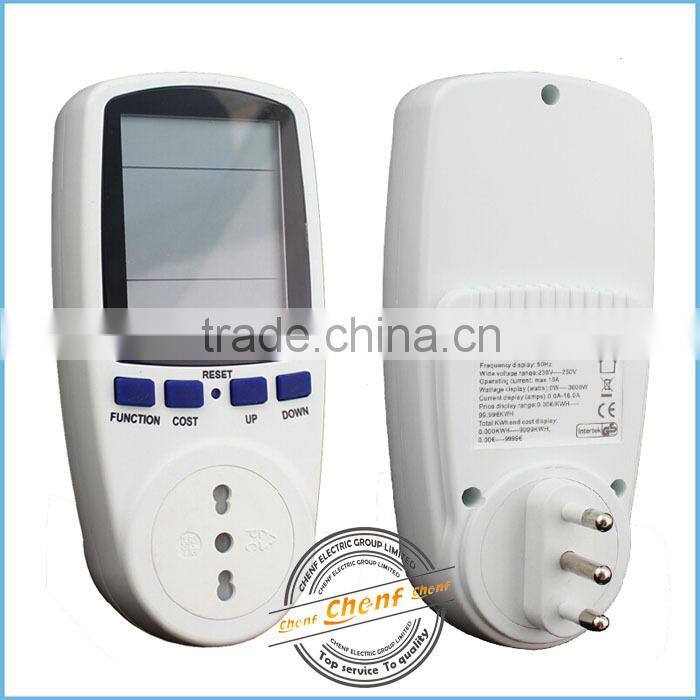 CE Approval Multi-function Italian Plug Socket Digital Power Meter