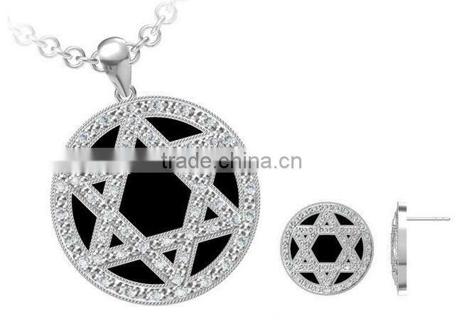 925 Sterling Silver Jewelry Set Star SC089