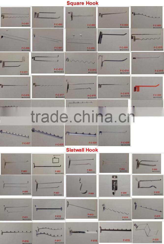 Huohua good quality single prong metal chrome hanging display plate hook