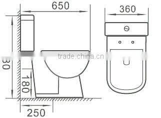 Alibaba New Products European Standard Wc Electronic Toilet Flush