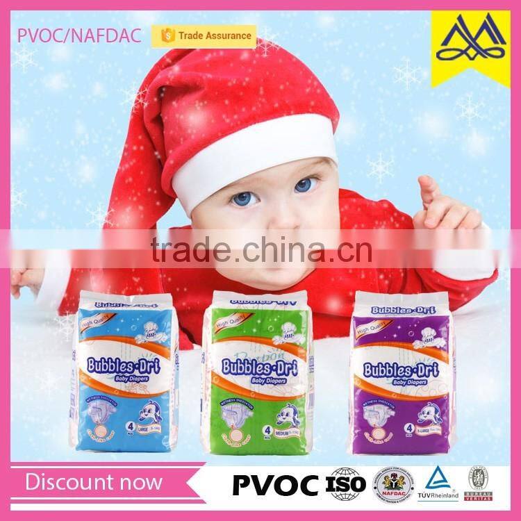 Good quality soft cotton baby diaper, super breathable baby nappy, baby diaper from China