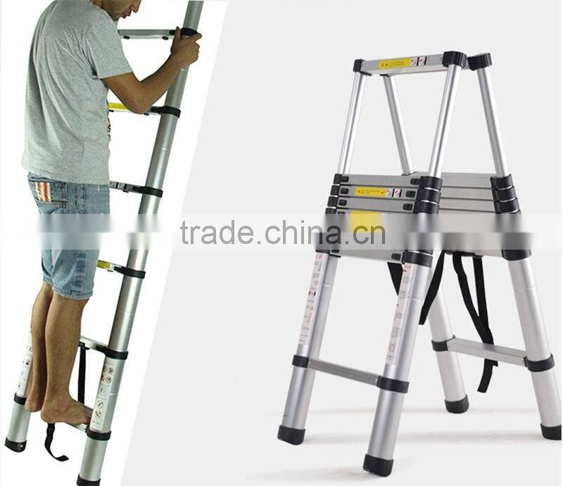 Yongkang new Aluminum multipurpose 5m telescopic ladder with new TUV/SGS GS/EN131