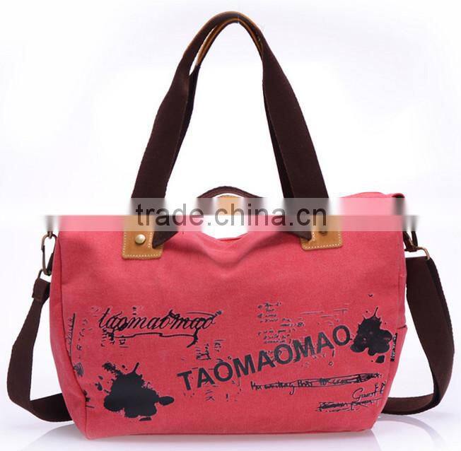 Multifunctional shoulder bags messenger bags canvas fashion woman bags wholesale