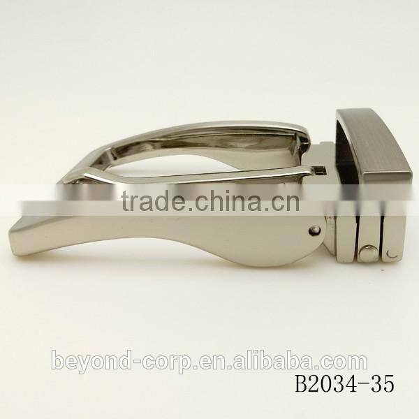 Formal type clip pin buckle brush nickel plated with zamack casting pin and loop teeth clip buckle