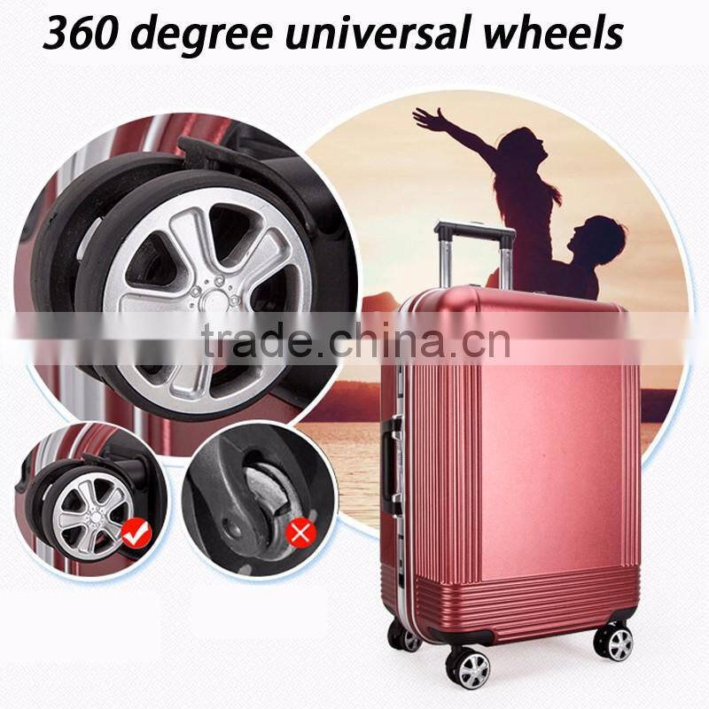 Matting PC Trolley Luggage Aluminum Frame Luggage