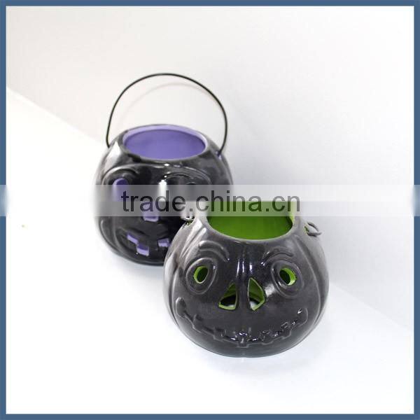 Creative ceramic candle holder for halloween decoration