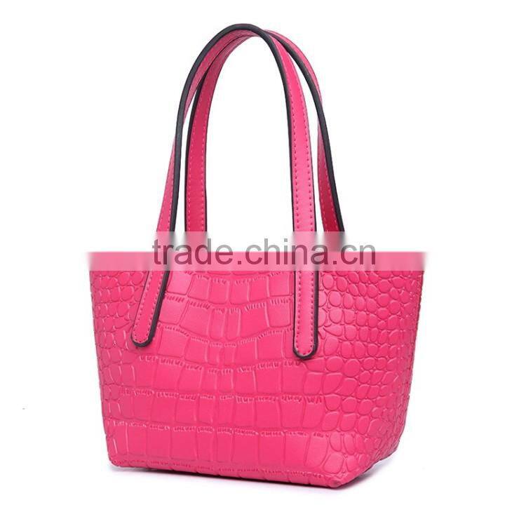 Mini crocodile skin genuine leather bag ladies real leather bag manufacturer