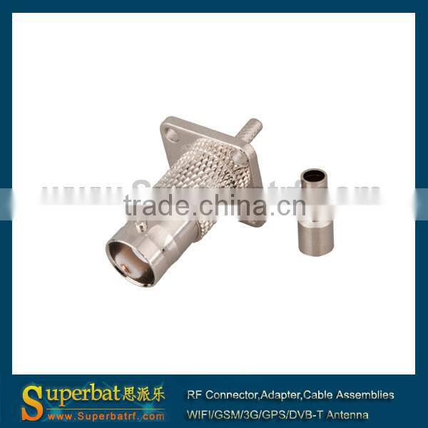 BNC Crimp Jack 4 Hole Panel Mount long version for LMR100