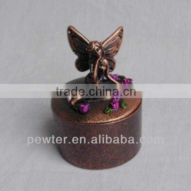 2013 metal fairy round jewel box