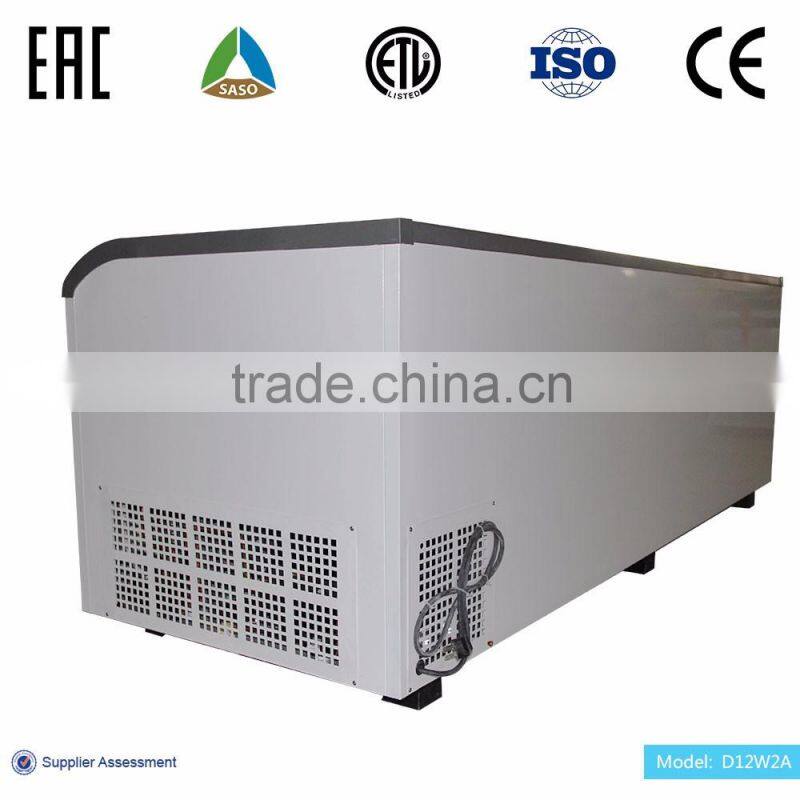 Supermarket freezer gelato fridge freezer refrigerator chilled commercial refrigerator curved freezer island freezer