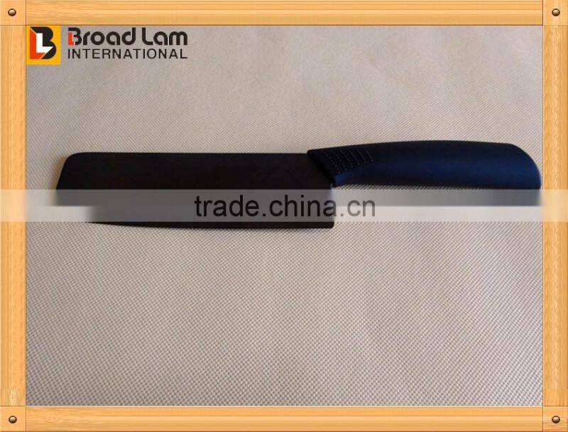 6" Jan-Chef Ceramic Knife Black Blade Ceramic Kitchen Knife, satin finish, black handle PVC box