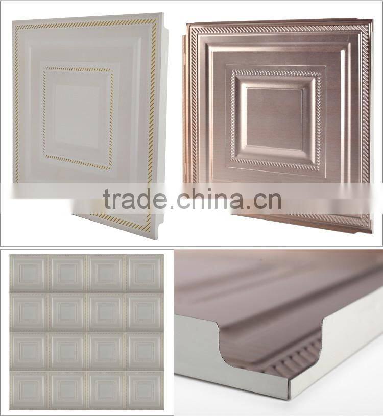 300mm*300mm home decorative aluminum panel heat resistant ceiling material