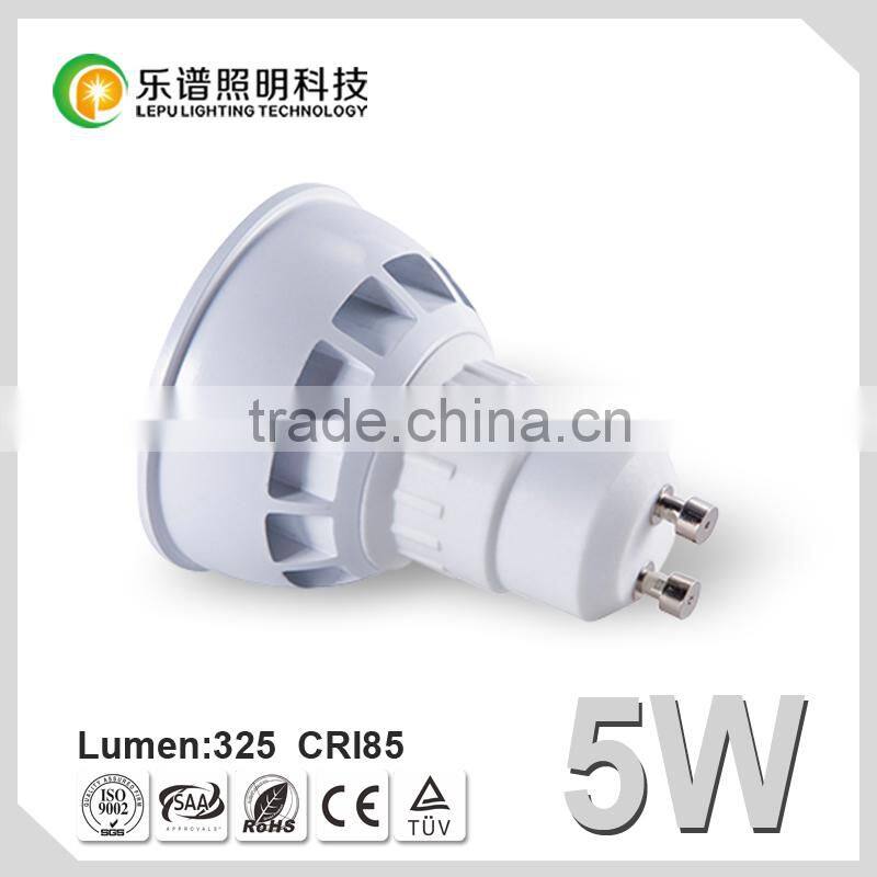 New Design Hot Sale CE RoHS CRI 85Ra CCT Options UNIQUE Lamp Bulb Sharp COB GU10 Reactor 5W LED Spotlight LED Dimmable