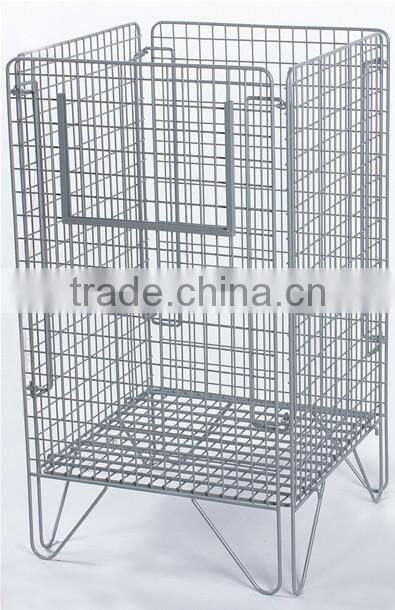 Wire Storage Basket/ metal Wire Mesh Powder Coating Basket