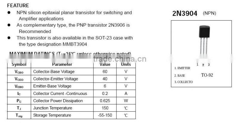 IC Integrated Circuit transistor 2N3904