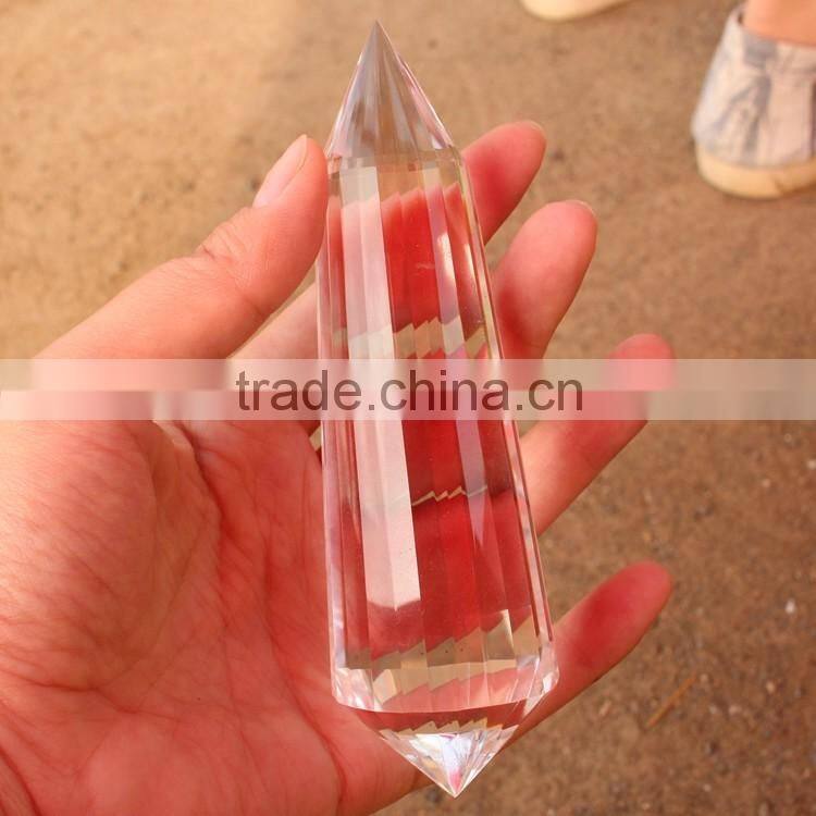 24 sides quartz crystal vogel clear wand points