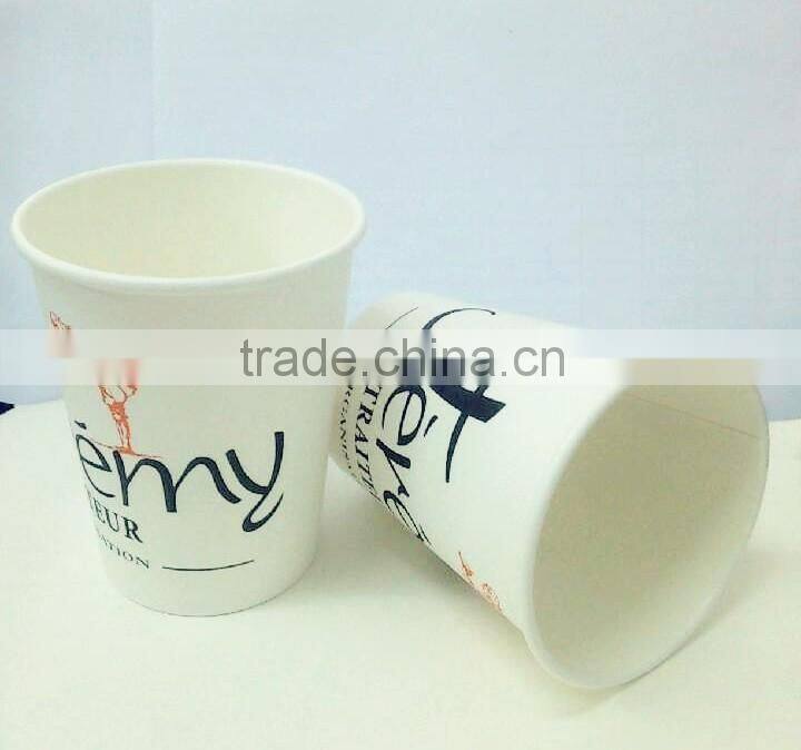 Wholesale custom printed paper coffee cup/Logo printed disposable coffee paper cup
