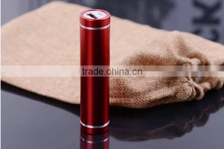 2016 factory price cylinder shape power bank,portable power bank with LED light