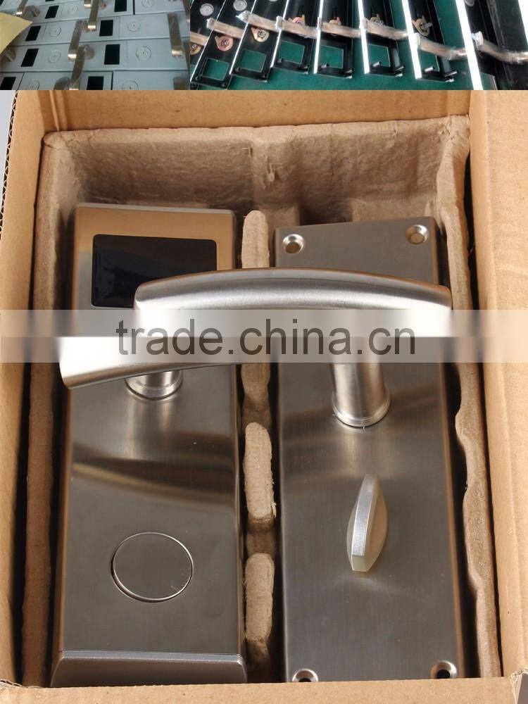 CE certificate 304 stainless steel rfid card security electric handle safe digital smart keyless hotel door lock system