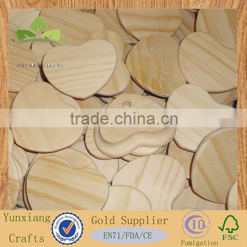 lovelly Heart Shape natural wooden Wood pull knob handles