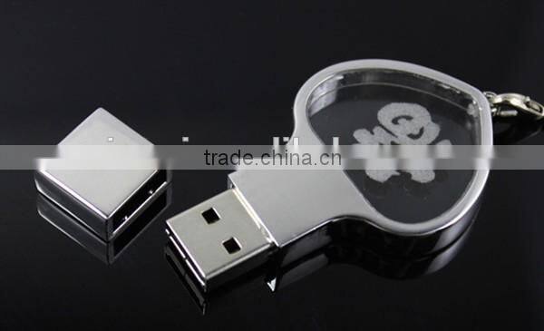 Light color crystal usb 2.0 flash drive