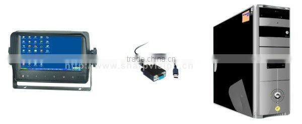 7 inch small vga lcd monitor with Touch screen & touch buttons