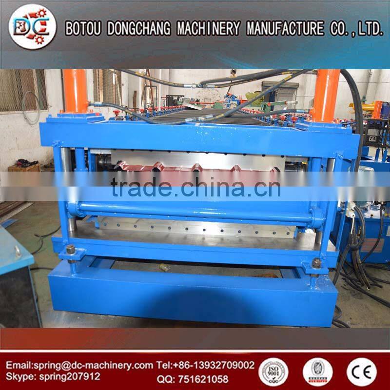 color steel metal glazed tile sheet roof wall panel double layer roll forming machine