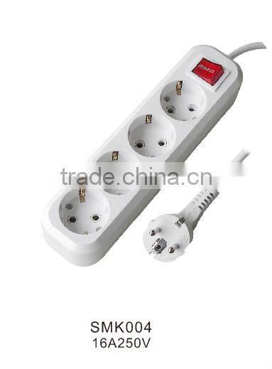 New design high quality 3 core electric power extension sockets outlet,UK, Multi,EU