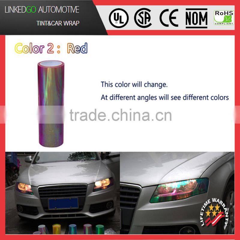 0.3*10M Chameleon Neo Pink Color Headlight Taillight Fog Light Vinyl Tint Film