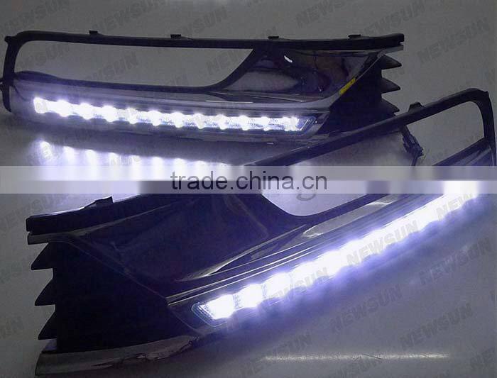 New 2014 Product Car Styling Accessory 1Pair DRL 12V LED Daytime Running Lights for Magotan (new) fog light xenon white