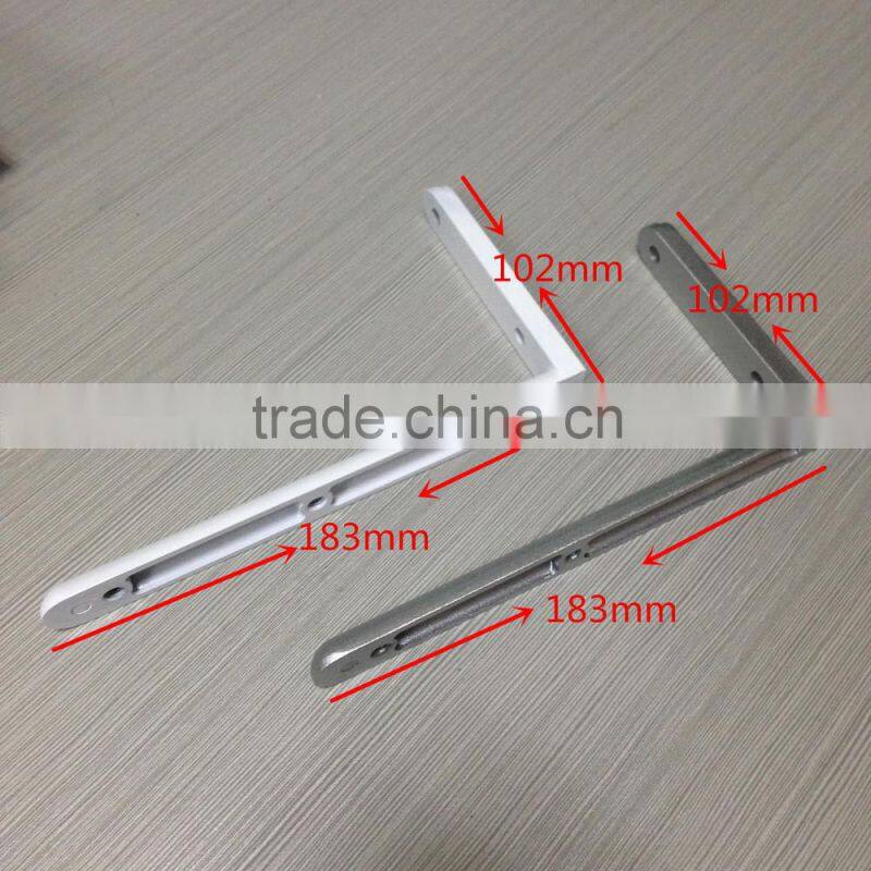 New design flash sliver finished Aluminum angle bracket for office desk parts
