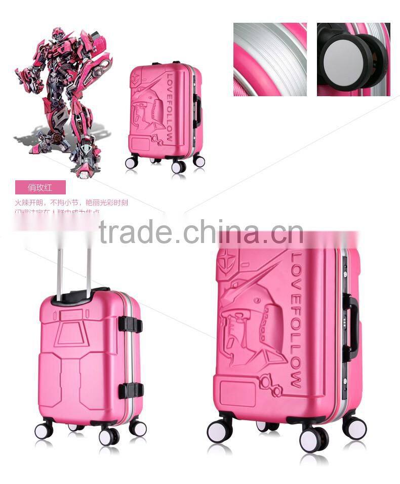 ABS bright color travel luggage with combination lock