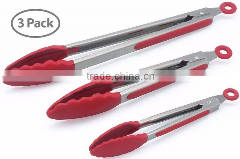2016 Hot sell FDA,LFGB ,ROHS Approved silicone tongs