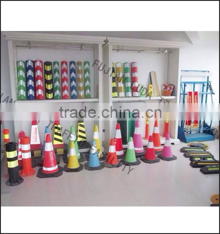 Colored wall corner protector for parking lot