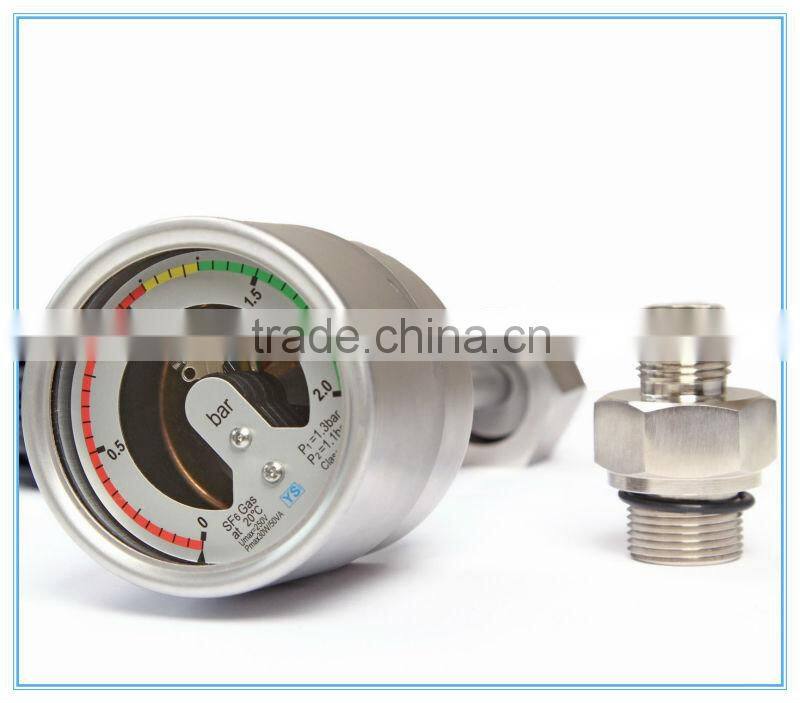 All Stainless steel Oil filled Electric contact mpa pressure gauge with alarm with temperature compensation