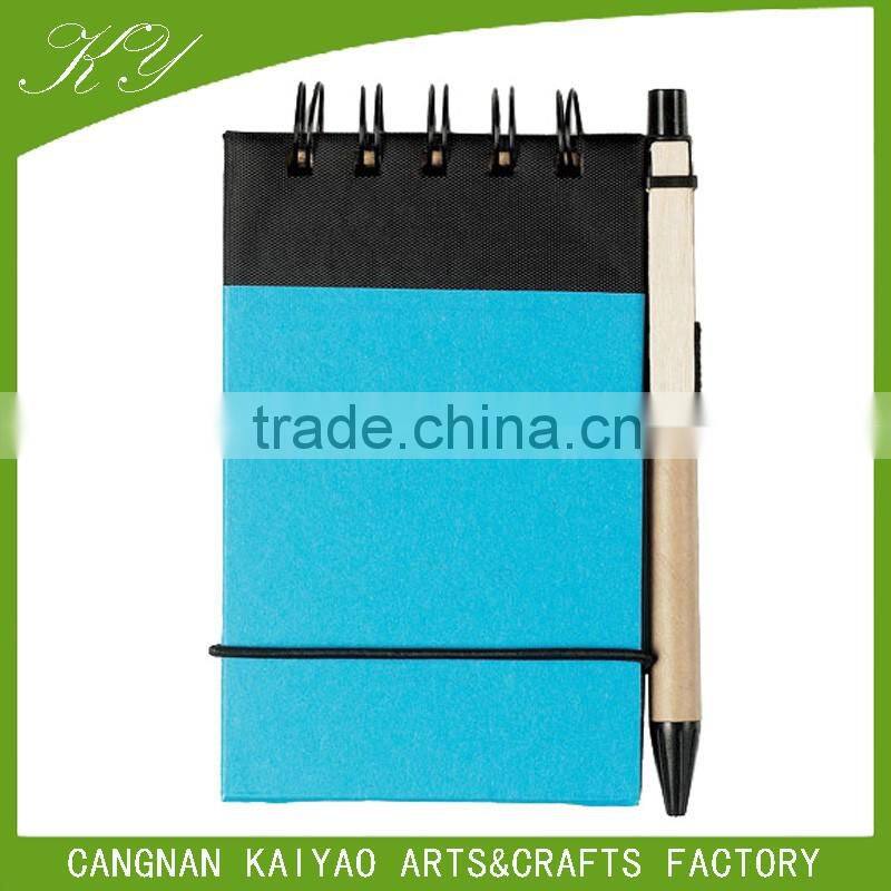 Custom Made Cheap Fancy Paper School Notebook With Pen